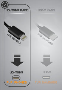 Ebike Ladekabel für IPhone oder USB C (bitte wählen)