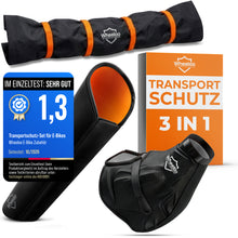 Laden Sie das Bild in den Galerie-Viewer, E-Bike Transportschutz Set 3-teilig für Motor, Akku und Lenker