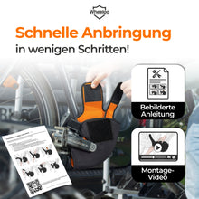 Laden Sie das Bild in den Galerie-Viewer, E-Bike Transportschutz Set 3-teilig für Motor (Neopren-Variante), Akku und Lenker
