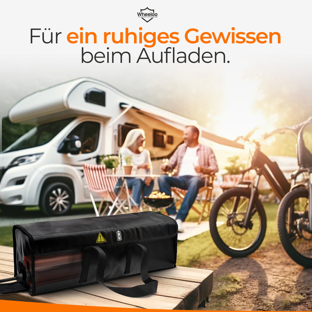 Wheeloo Feuerfeste Akku Tasche Für E-bike E-Bike Akkutasche für sicheres Aufladen von Akkus – Wheeloo-Shop