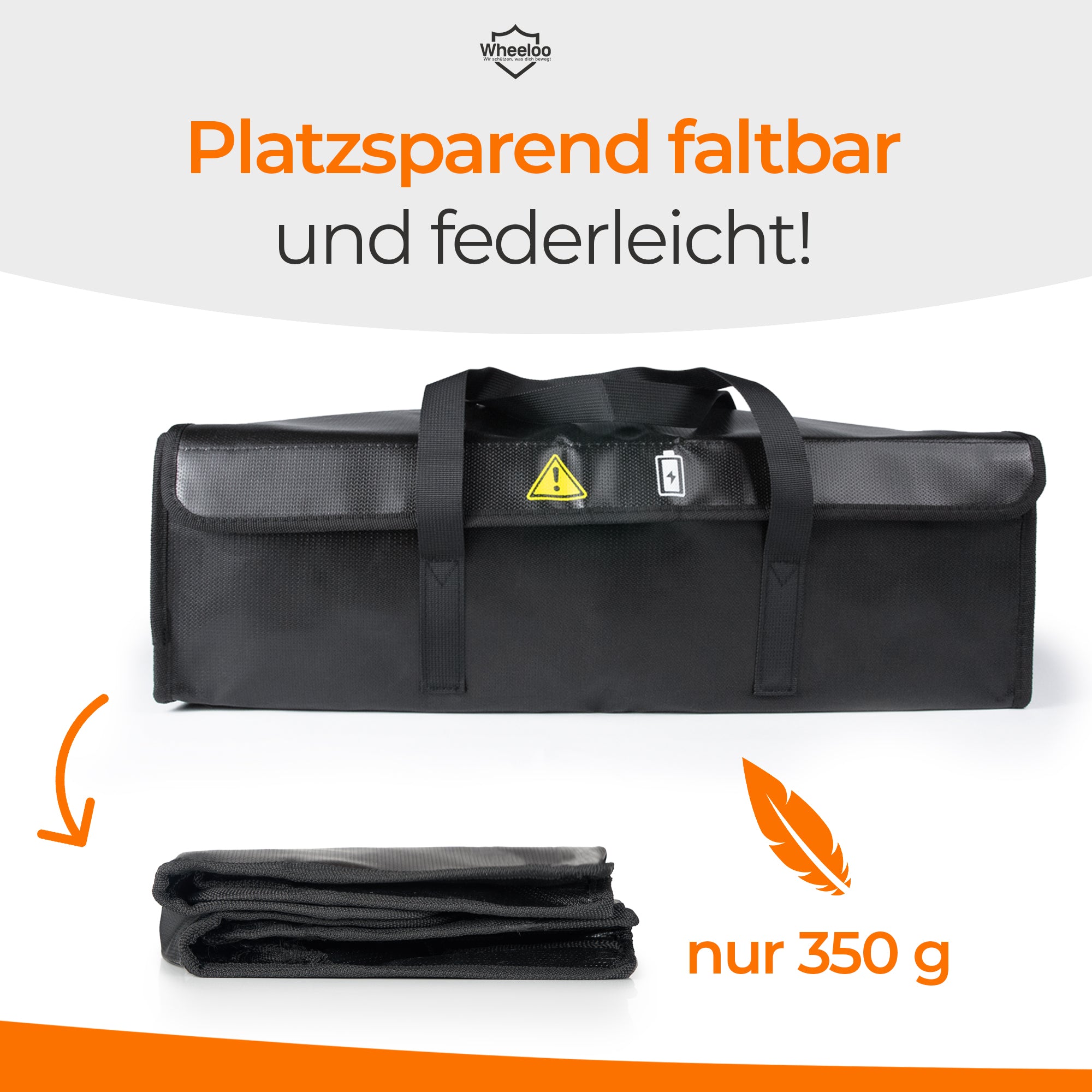 Wheeloo Feuerfeste Akku Tasche Für E-bike E-Bike Akkutasche für sicheres Aufladen von Akkus – Wheeloo-Shop
