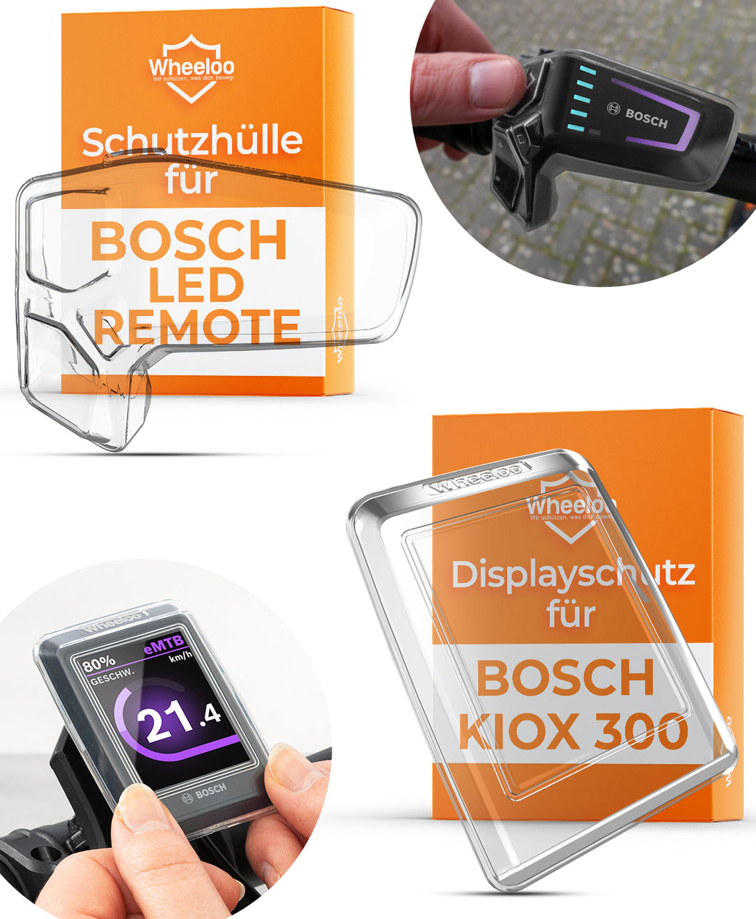 e-bike display schutzhülle 2er Set Transparente Schutzhüllen für Bosch LED Remote & Kiox 300 I Eb – Wheeloo-Shop