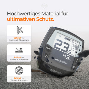 Bosch Intuvia Displayschutz MADE IN GERMANY I 100% transparent und wasserdicht