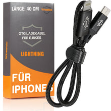 Laden Sie das Bild in den Galerie-Viewer, [Gerader Stecker] Ebike Ladekabel für IPhone oder USB C (bitte wählen)