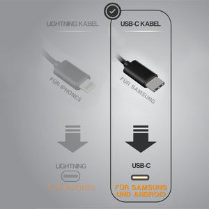 [Gerader Stecker] Ebike Ladekabel für IPhone 15 oder neuer sowie Android (USB-C Anschluss)