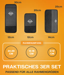 B-Ware I Transportschutz Set für Fahrrad & Ebike 3 teilig I Fahrradträger Rahmenschutz universal passend I Fahrradbefestigung bei Thule, Westfalia etc.