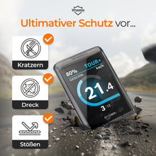 Laden Sie das Bild in den Galerie-Viewer, Bosch Kiox 500 Displayschutz Set I Neoprentasche + transparente Schutzhülle