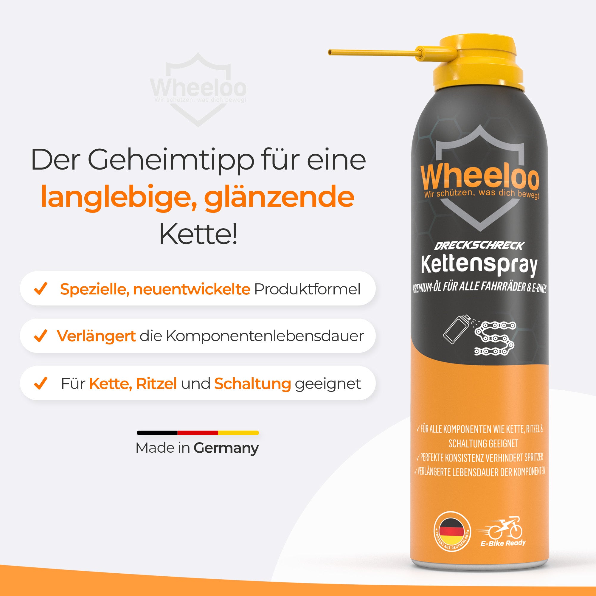 kettenspray mountainbike 300 ml Fahrrad Kettenöl Spray I Für Ebike, Mountainbike, Rennrad I Mad – Wheeloo-Shop