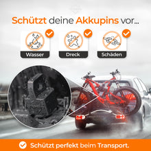 Laden Sie das Bild in den Galerie-Viewer, WHEELOO Kontaktschutz Abdeckung für Bosch E-Bike Smartes System I 2er Set I Schwarz I eBike Akku Zubehör I Ladekabel Pin Schutz