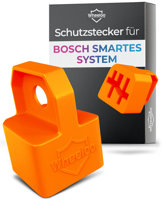 WHEELOO Kontaktschutz Abdeckung für Bosch E-Bike Smartes System I 2er Set I orange I eBike Akku Zubehör I Ladekabel Pin Schutz