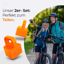 Laden Sie das Bild in den Galerie-Viewer, WHEELOO Kontaktschutz Abdeckung für Bosch E-Bike Smartes System I 2er Set I orange I eBike Akku Zubehör I Ladekabel Pin Schutz