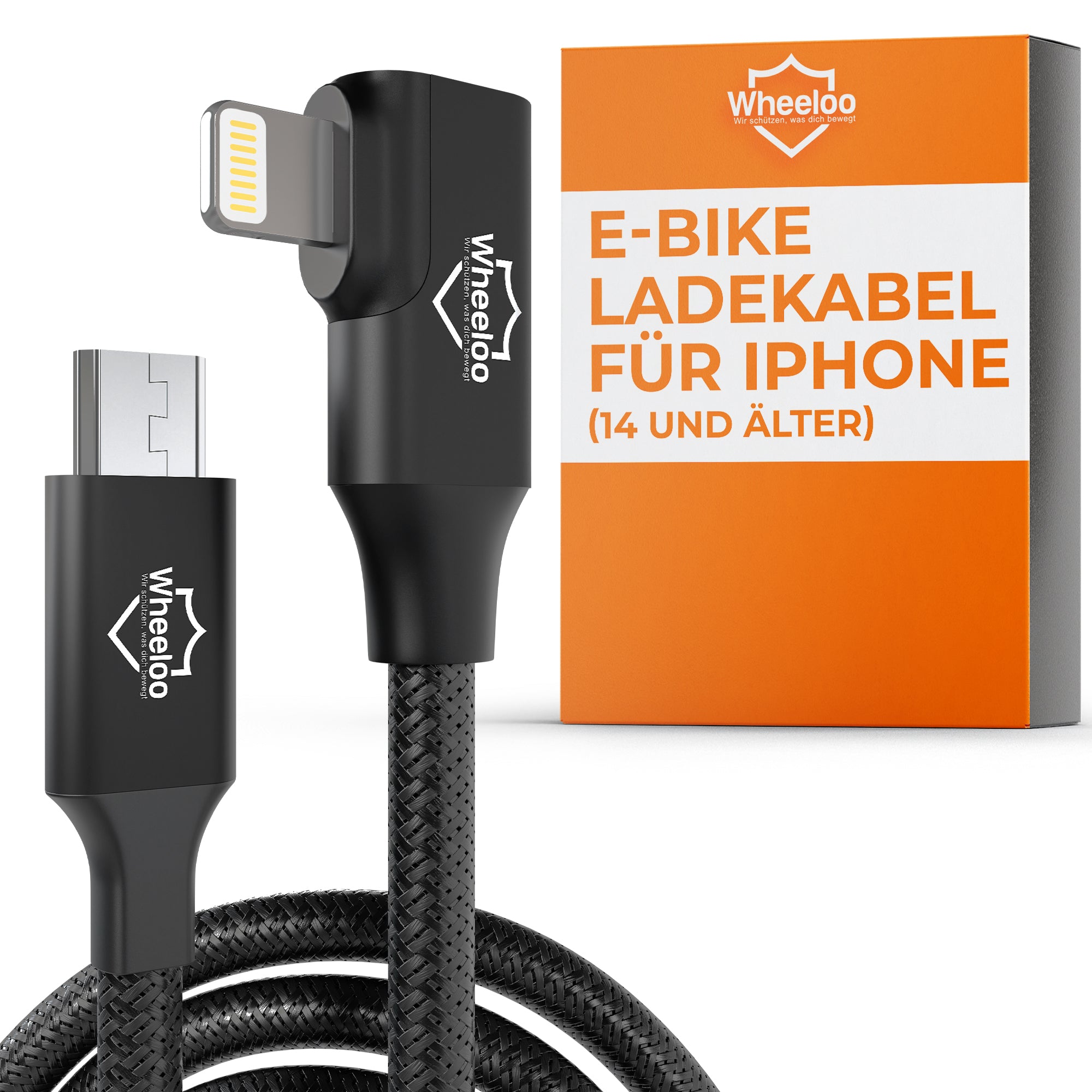 mobiles ladegerät für e bikes Ebike Ladekabel für IPhone 14 oder älter (Lightning Anschluss) – Wheeloo-Shop
