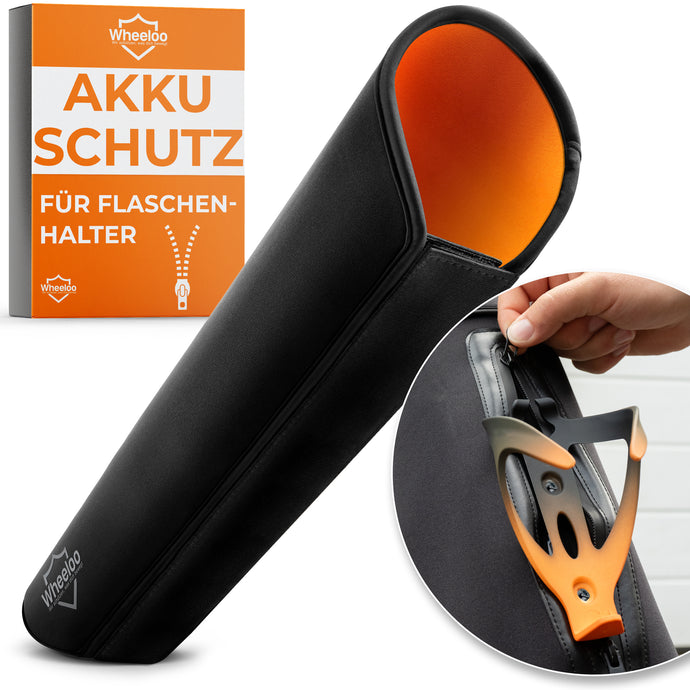 E-Bike Akku Schutzhülle mit Flaschenhalter Öffnung I universale Passform