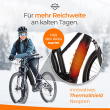 Laden Sie das Bild in den Galerie-Viewer, Ebike Akku Schutzhülle aus Neopren für mehr Reichweite I universale Passform für Bosch, Brose, Yamaha, alle Marken