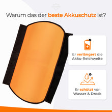Laden Sie das Bild in den Galerie-Viewer, B-Ware I E-Bike Akku Schutzhülle I Ebike Schutz für mehr Reichweite I universale Passform I Fahrrad Abdeckung für integrierte E bike Akkus