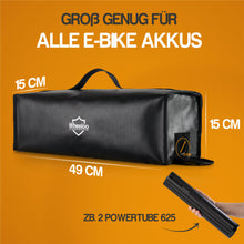 Laden Sie das Bild in den Galerie-Viewer, E-Bike Akku Tasche für sicheres Laden &amp; transportieren I Premium Akkutasche in 2 Größen