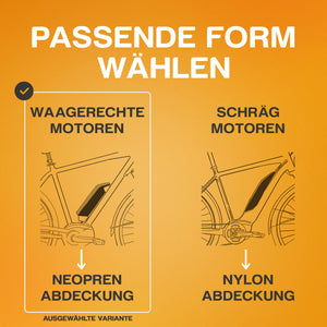 B-Ware I Ebike Motor Schutzhülle aus Neopren I für waagerechte Motoren I Fahrradträger Transportschutz