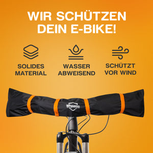 Ebike Lenkerschutz Hülle zum Fahrrad-Transport am Auto I robuster Regenschutz I Passform für alle Lenkergrößen