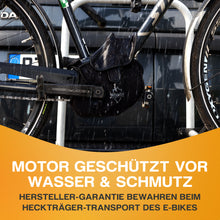 Laden Sie das Bild in den Galerie-Viewer, Ebike Motor Schutzhülle aus Neopren I für waagerechte Motoren I Fahrradträger Transportschutz