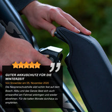 Laden Sie das Bild in den Galerie-Viewer, B-Ware I E-Bike Akkuschutz für Bosch Powerpack I Erhöht Laufzeit &amp; Lebensdauer I für Powerpack 300/400/500 CX Performance Active-Line I gegen Kälte und Schmutz I Akku Abdeckung Cover Schutzhülle