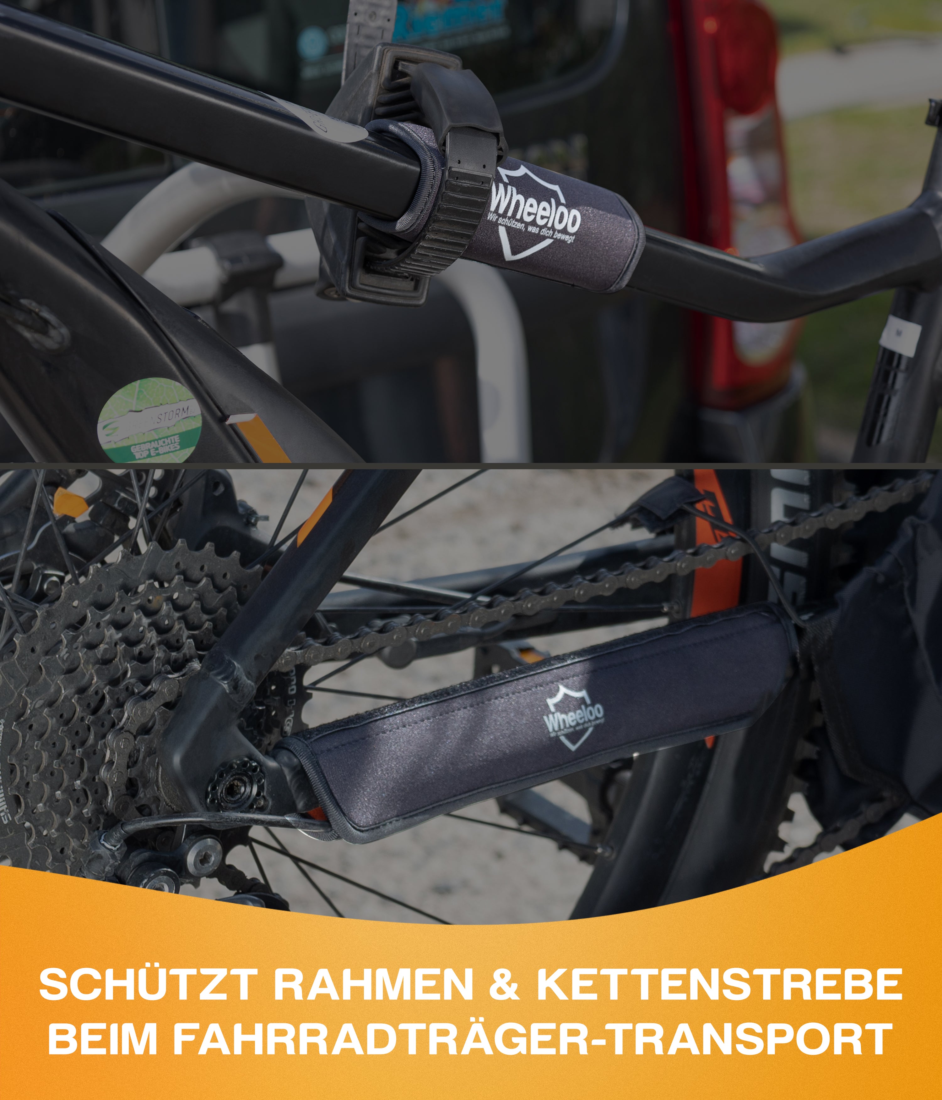 transportschutz fahrradrahmen E-Bike Transportschutz Set 3 teilig für Fahrradträger Transport – Wheeloo-Shop